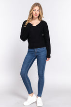 Load image into Gallery viewer, Dolman Sleeve Strappy Open Back Sweater
