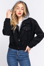 Load image into Gallery viewer, Corduroy Long Sleeve Hoodie Jacket
