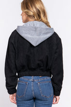 Load image into Gallery viewer, Corduroy Long Sleeve Hoodie Jacket
