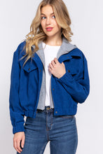 Load image into Gallery viewer, Corduroy Long Sleeve Hoodie Jacket
