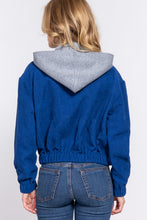 Load image into Gallery viewer, Corduroy Long Sleeve Hoodie Jacket
