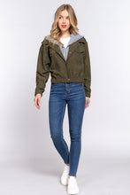 Load image into Gallery viewer, Corduroy Long Sleeve Hoodie Jacket
