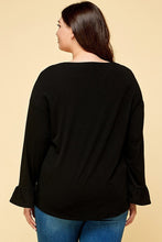 Load image into Gallery viewer, Plus Size Solid Long Sleeve Top
