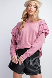 Double Ruffle Sleeve Top