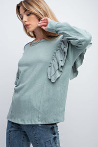 Double Ruffle Sleeve Top