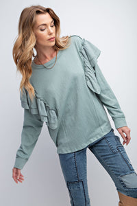 Double Ruffle Sleeve Top