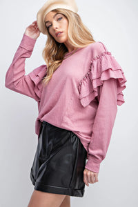 Double Ruffle Sleeve Top