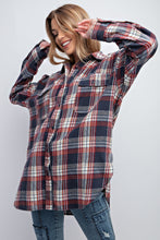 Load image into Gallery viewer, Mineral Washed Plaid Button Down Shirt
