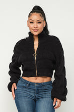 Load image into Gallery viewer, Michelin Sweater Top W/ Front Zipper
