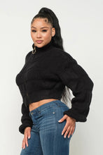 Load image into Gallery viewer, Michelin Sweater Top W/ Front Zipper
