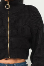 Load image into Gallery viewer, Michelin Sweater Top W/ Front Zipper
