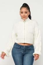 Load image into Gallery viewer, Michelin Sweater Top W/ Front Zipper
