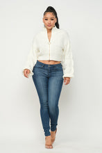 Load image into Gallery viewer, Michelin Sweater Top W/ Front Zipper
