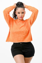 Load image into Gallery viewer, Mineral Washed French Terry Crop Sweatshirt
