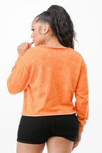 Load image into Gallery viewer, Mineral Washed French Terry Crop Sweatshirt
