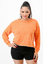 Load image into Gallery viewer, Mineral Washed French Terry Crop Sweatshirt
