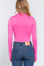 Load image into Gallery viewer, Long Sleeve High Neck Shirring Detail Knit Bodysuit
