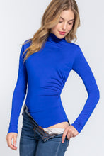 Load image into Gallery viewer, Long Sleeve High Neck Shirring Detail Knit Bodysuit
