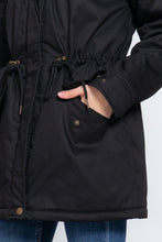 Load image into Gallery viewer, Fleece Lined Fur Hoodie Utility Jacket
