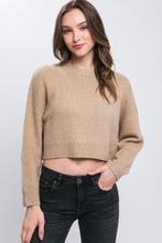 Load image into Gallery viewer, Wool Blend Cropped Sweater Top
