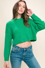 Load image into Gallery viewer, Wool Blend Cropped Sweater Top
