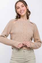 Load image into Gallery viewer, Knit Pullover Sweater With Cutout Shoulder Detail
