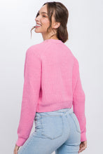 Load image into Gallery viewer, Knit Pullover Sweater With Cutout Shoulder Detail
