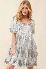 Load image into Gallery viewer, Sequin Babydoll Mini Dress
