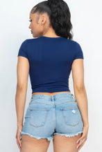 Load image into Gallery viewer, Short Sleeve Roundneck Crop Top
