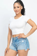 Load image into Gallery viewer, Short Sleeve Roundneck Crop Top
