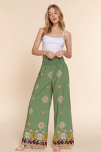 Load image into Gallery viewer, Wide Leg Border Print Woven Pants
